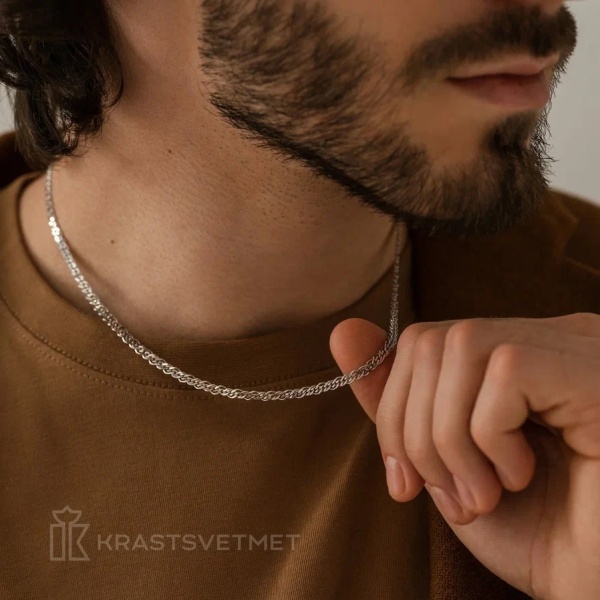 Цепь из серебра 925, плетение «Нонна»